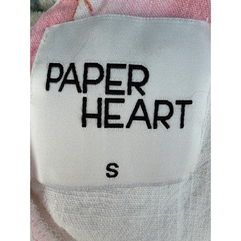 DERBY DRESS Anthropology Paper Heart romantic floral Linen Blend  Dress V-Neck - Picture 4 of 5